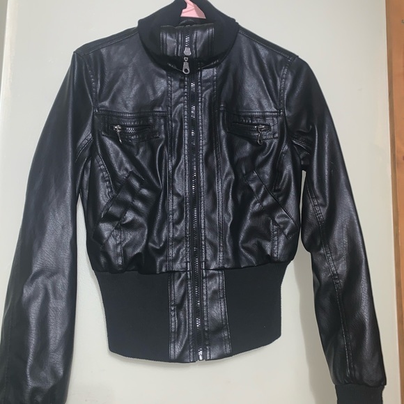 Miley Cyrus Max Azria Bomber Leather Jacket! - Picture 2 of 7